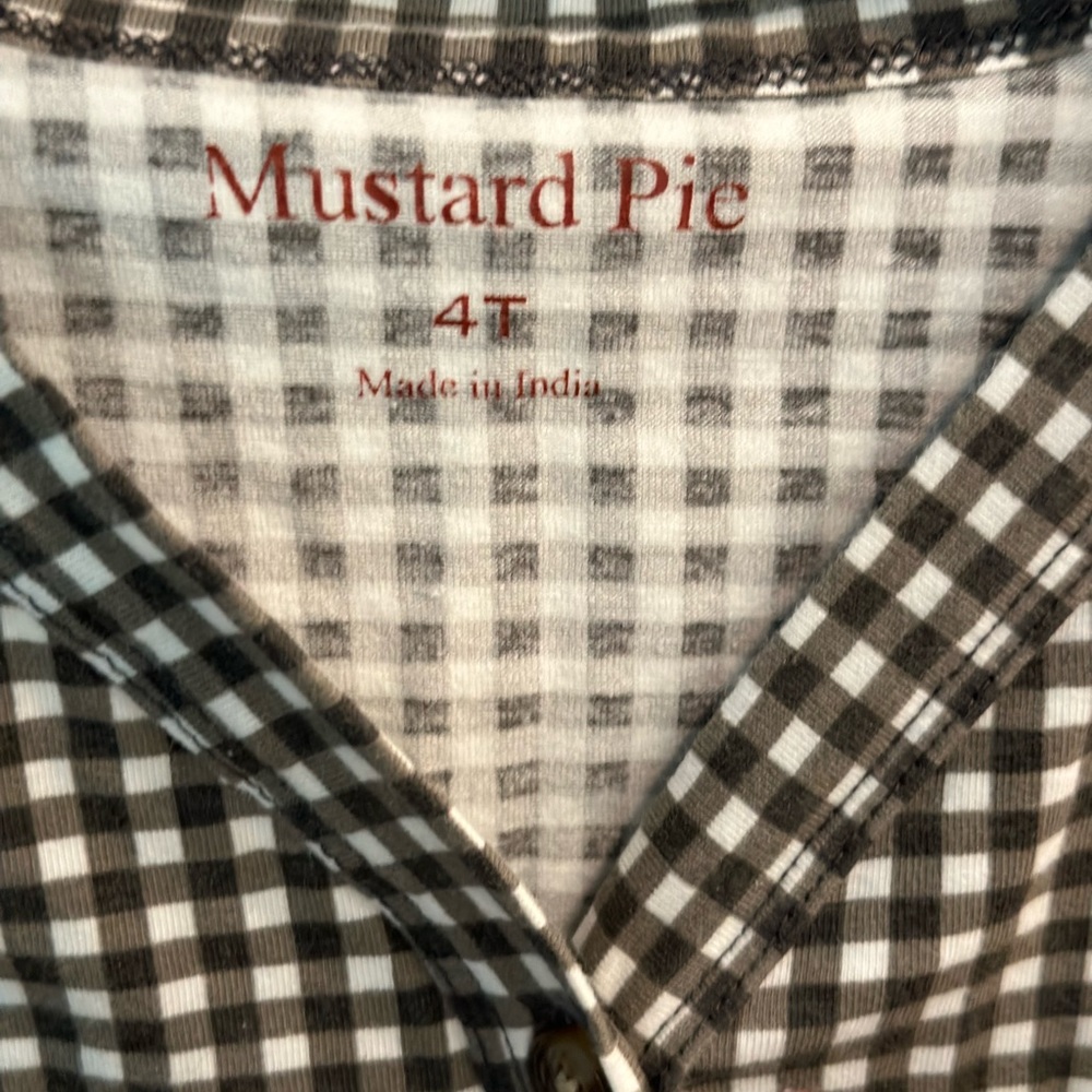Mustard Pie Brown Checkered Cardigan - Picture 2 of 3